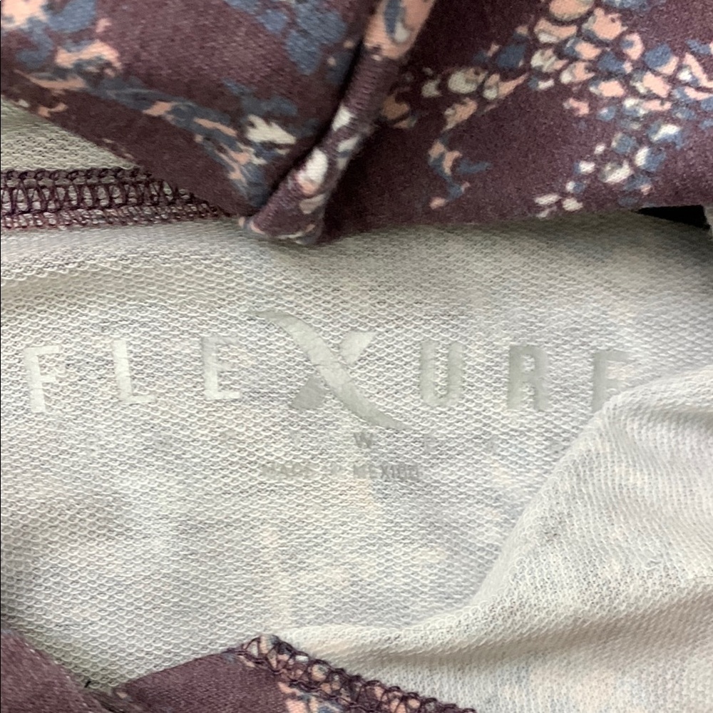 Flexure Bodywear Pink and Gray Long Sleeve Hooded Sweatshirt cutout design - Picture 2 of 9
